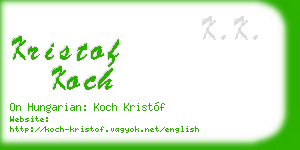 kristof koch business card